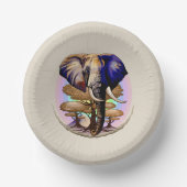Afrikanisches Elephant Surreal Portrait Pappteller (Vorderseite)