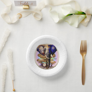 Afrikanisches Elephant Surreal Portrait Pappteller