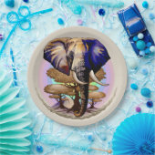 Afrikanisches Elephant Surreal Portrait Pappteller (Party)