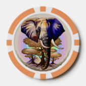Afrikanisches Elephant Surreal Portrait Pokerchips (Vorderseite)