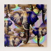Afrikanisches Elephant Surreal Portrait Puzzle (Vertikal)