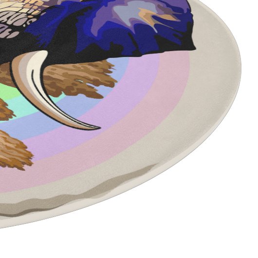 Afrikanisches Elephant Surreal Portrait Schneidebrett (Ecke)