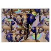 Afrikanisches Elephant Surreal Portrait Schneidebrett (Vorderseite)