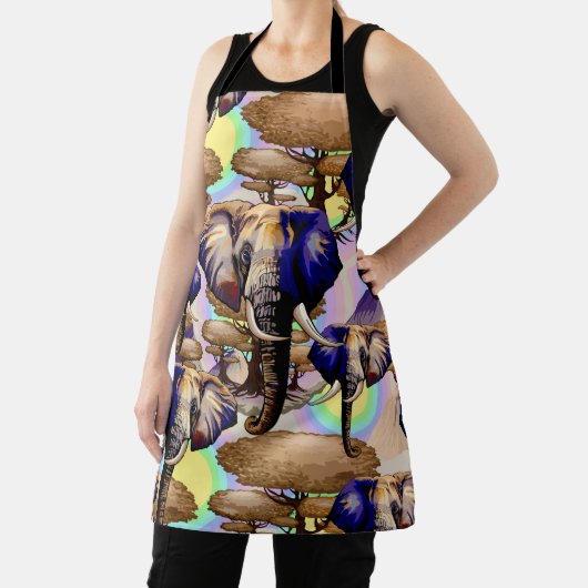 Afrikanisches Elephant Surreal Portrait Schürze (InSitu)
