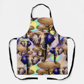 Afrikanisches Elephant Surreal Portrait Schürze (Vorderseite)