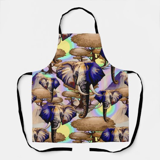 Afrikanisches Elephant Surreal Portrait Schürze (Vorderseite)