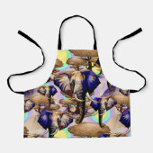 Afrikanisches Elephant Surreal Portrait Schürze (Vorderseite)