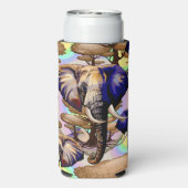 Afrikanisches Elephant Surreal Portrait Selters Dosenkühler (Seltzer Rückseite)