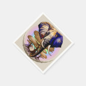 Afrikanisches Elephant Surreal Portrait Serviette (Ecke)