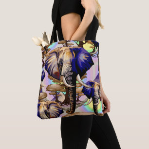 Afrikanisches Elephant Surreal Portrait Tasche