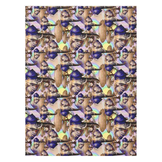 Afrikanisches Elephant Surreal Portrait Tischdecke (Vorderseite)