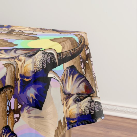 Afrikanisches Elephant Surreal Portrait Tischdecke (Beispiel)