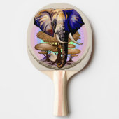 Afrikanisches Elephant Surreal Portrait Tischtennis Schläger (Vorderseite)