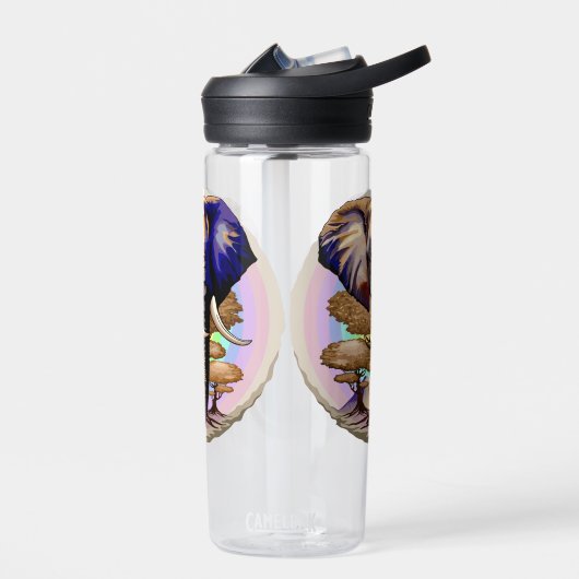 Afrikanisches Elephant Surreal Portrait Trinkflasche (Links)