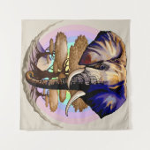 Afrikanisches Elephant Surreal Portrait Wandteppich (Vorderseite (Horizontal))