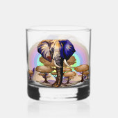 Afrikanisches Elephant Surreal Portrait Whiskyglas (Rückseite)