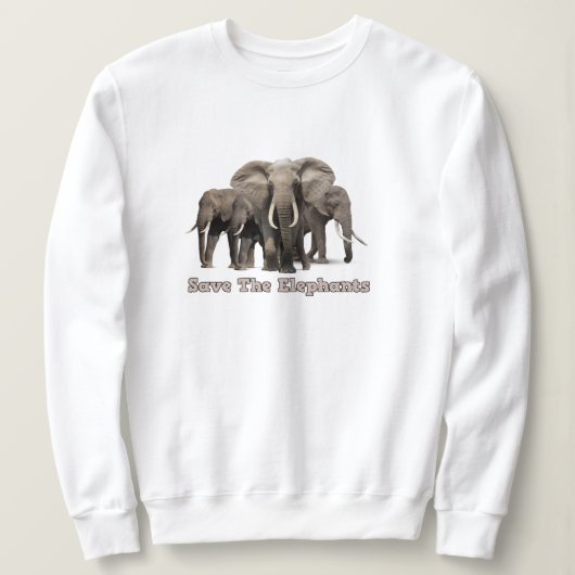 Afrikanisches Elephant Sweatshirt (Design vorne)