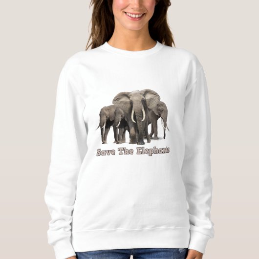Afrikanisches Elephant Sweatshirt (Vorderseite)