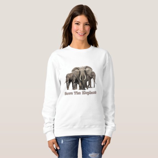 Afrikanisches Elephant Sweatshirt (Vorne ganz)