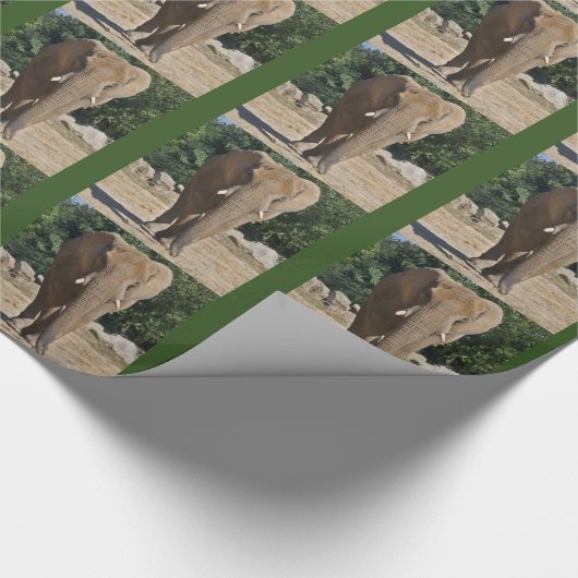 Afrikanisches Elephant Wrapping Paper Geschenkpapier (Ecke)