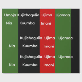 Afrikanisches Erbe Kwanzaa Nguzo Saba Prinzipien Geschenkpapier