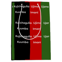 Afrikanisches Erbe Kwanzaa Nguzo Saba Prinzipien Mittlere Geschenktüte