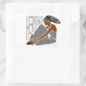 AFRIKANISCHES Erbe Rechteckiger Aufkleber (Tasche)