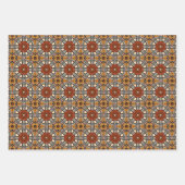 Afrikanisches Erdmeer - Nahtloses ethnisches Muste Geschenkpapier Set (Vorderseite 3)