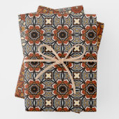 Afrikanisches Erdmeer - Nahtloses ethnisches Muste Geschenkpapier Set (Beispiel)