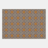 Afrikanisches Erdmeer - Nahtloses ethnisches Muste Geschenkpapier Set (Vorderseite 3)