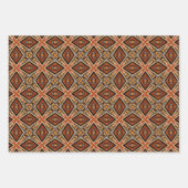 Afrikanisches Erdmeer - Nahtloses ethnisches Muste Geschenkpapier Set (Vorderseite)