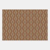 Afrikanisches Erdmeer - Nahtloses ethnisches Muste Geschenkpapier Set (Vorderseite 3)