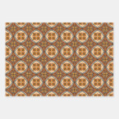 Afrikanisches Erdmeer - Nahtloses ethnisches Muste Geschenkpapier Set (Vorderseite 2)