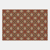 Afrikanisches Erdmeer - Nahtloses ethnisches Muste Geschenkpapier Set (Vorderseite)