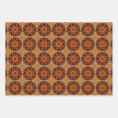 Afrikanisches Erdmeer - Nahtloses ethnisches Muste Geschenkpapier Set (Vorderseite 3)