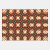 Afrikanisches Erdmeer - Nahtloses ethnisches Muste Geschenkpapier Set (Vorderseite)