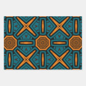 Afrikanisches, ethnisch Inspiriertes Muster Nr. 11 Geschenkpapier Set (Vorderseite 3)