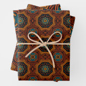 Afrikanisches Ethnisch Inspiriertes Muster Nr. 3 Geschenkpapier Set (Beispiel)