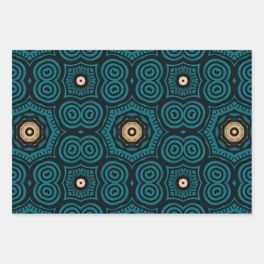 Afrikanisches, ethnisch Inspiriertes Muster Nr. 5 Geschenkpapier Set (Vorderseite 3)