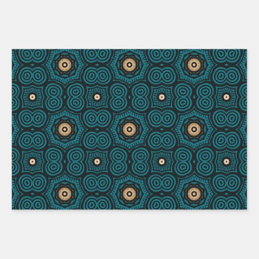 Afrikanisches, ethnisch Inspiriertes Muster Nr. 5 Geschenkpapier Set (Vorderseite 2)