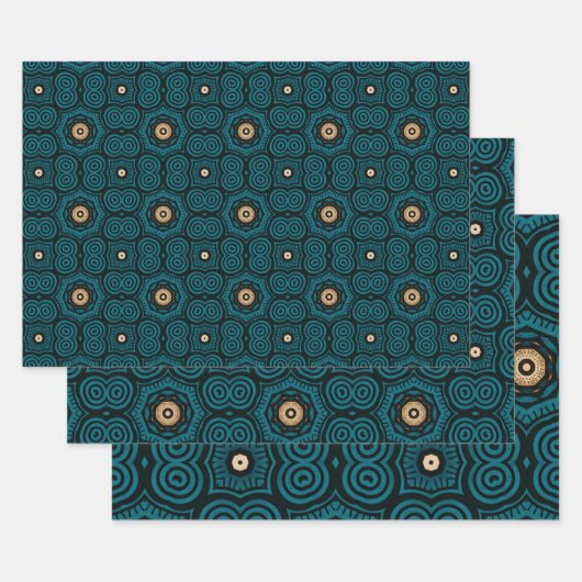 Afrikanisches, ethnisch Inspiriertes Muster Nr. 5 Geschenkpapier Set (Set)