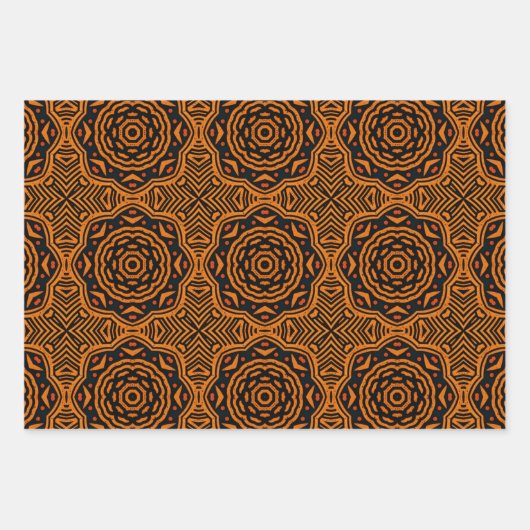 Afrikanisches, ethnisch Inspiriertes Muster Nr. 6 Geschenkpapier Set (Vorderseite 2)