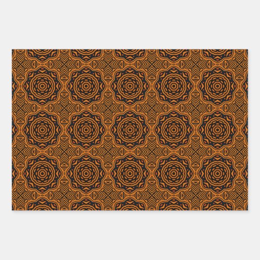 Afrikanisches, ethnisch Inspiriertes Muster Nr. 6 Geschenkpapier Set (Vorderseite)