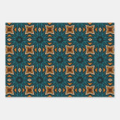 Afrikanisches, ethnisch Inspiriertes Muster Nr. 9 Geschenkpapier Set (Vorderseite)