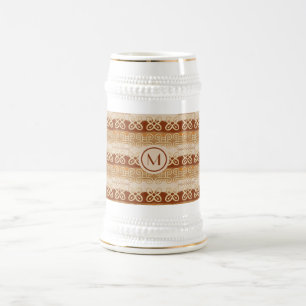 Afrikanisches ethnisches Adinkra-Muster. Bierglas