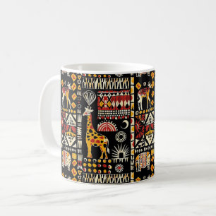 Afrikanisches ethnisches traditionelles Ornament, Kaffeetasse