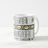 Afrikanisches ethnisches, wasserfarbenes Muster. Kaffeetasse (VorderseiteRechts)