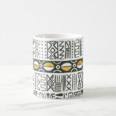 Afrikanisches ethnisches, wasserfarbenes Muster. Kaffeetasse (Mittel)