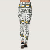 Afrikanisches ethnisches, wasserfarbenes Muster. Leggings (Rückseite)