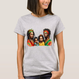 Afrikanisches Familienportrait Schwarze Geschichte T-Shirt
